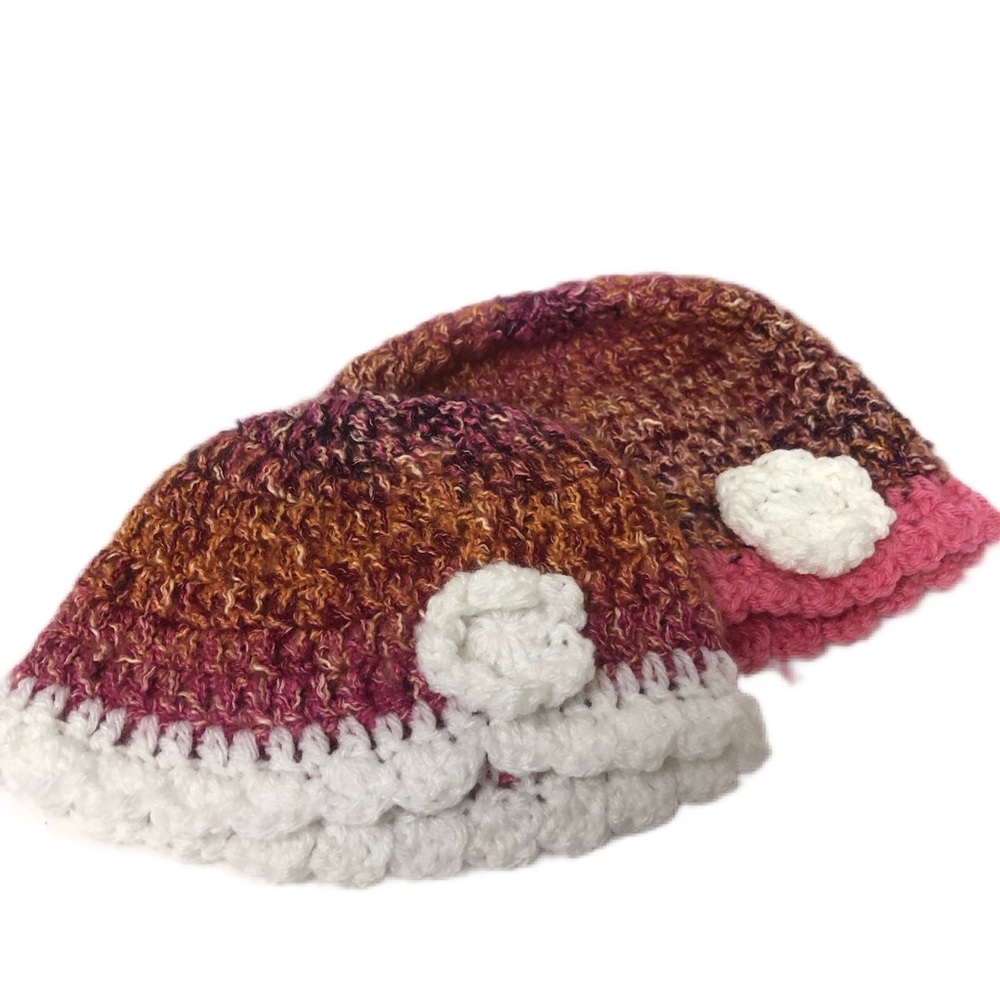 Mommy and Me Flower Hat Set Pink Handmade Mother Daughter New